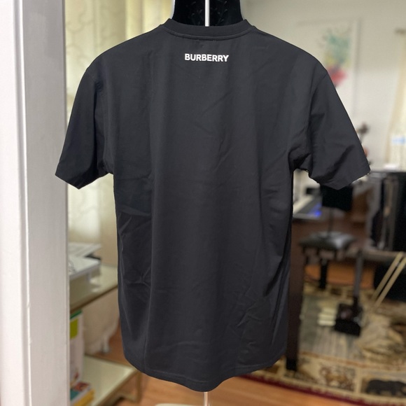 EUC Men’s Oversized Burberry 3D Logo Print Tee 100% Cotton In Black/White/Red - Picture 12 of 16